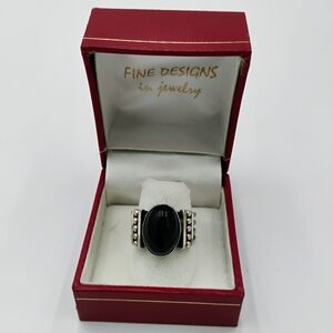 Sterling Silver Amber 925 Ring